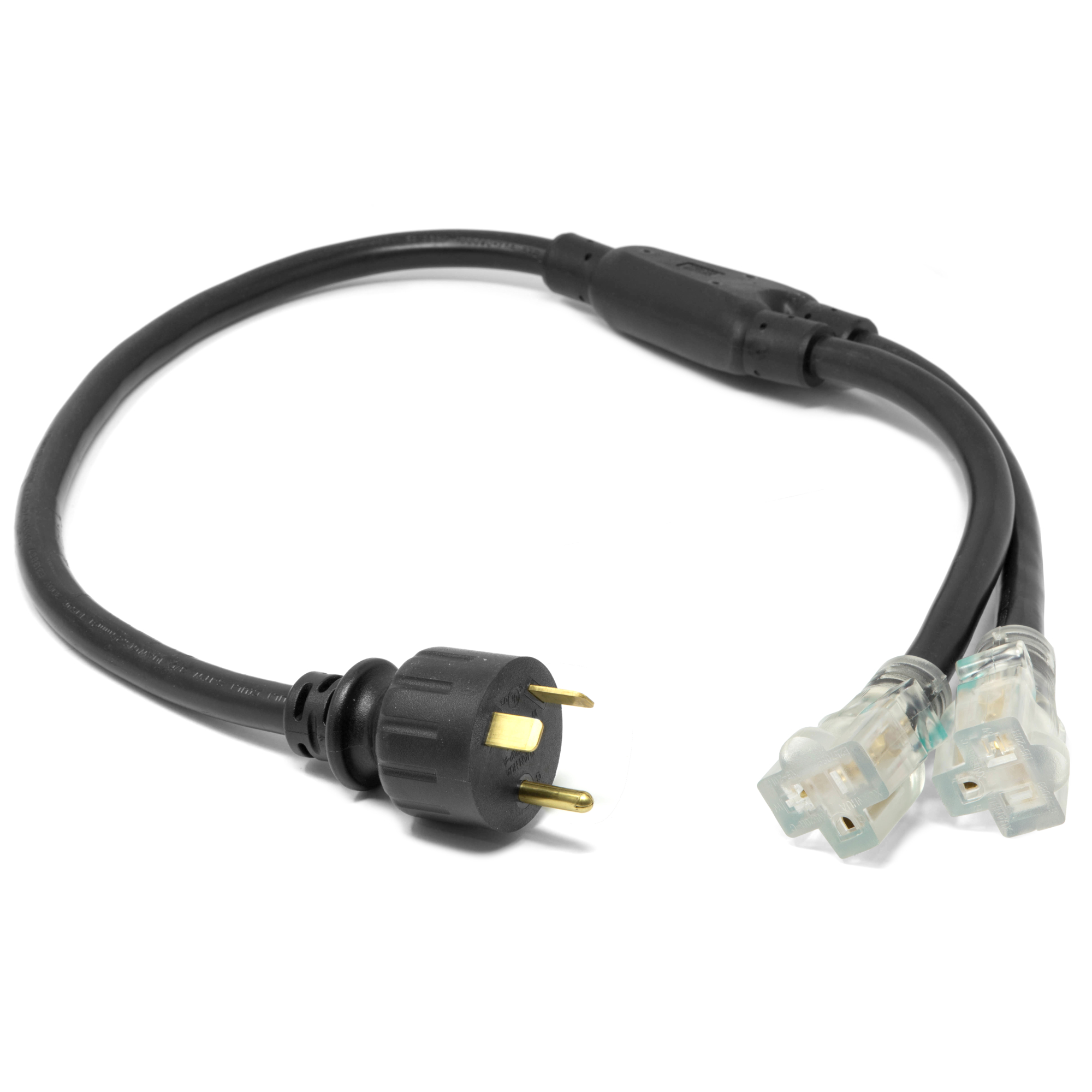 WEN, 3ft. SJTW Generator Extension Cord Splitter, Amps 30 Cord Length 3